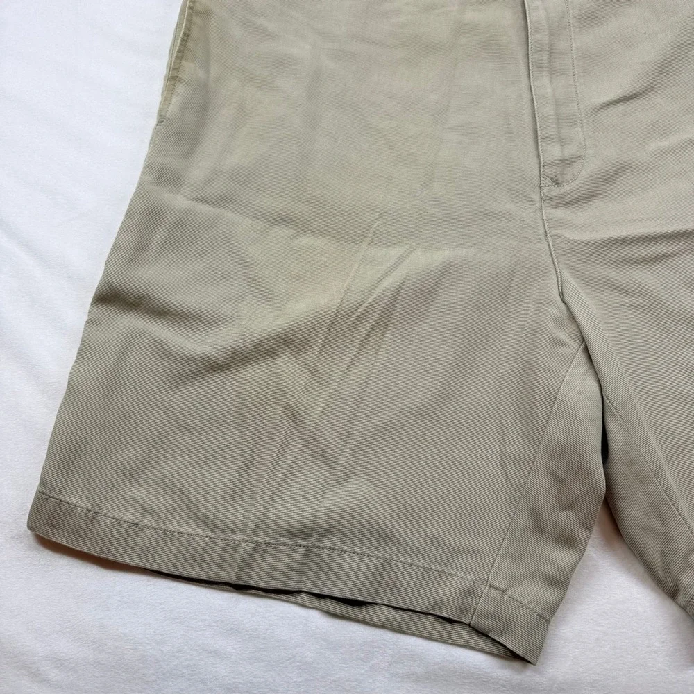 Tommy Bahama Relax Mens Khaki Tan Tencel Cotton Ribbed Shorts Size 40
